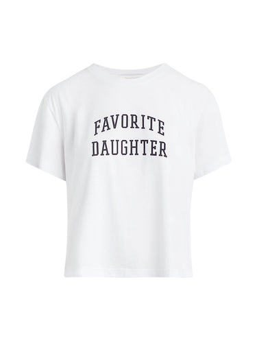 Favorite Daughter Cropped Tee White