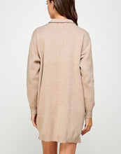 Load image into Gallery viewer, Sand LS Zipper Knit Dress