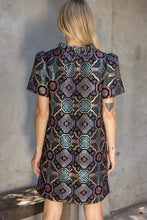 Load image into Gallery viewer, Multi V-Neck Mandala Jaquard Dress