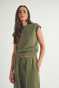 Sage Soft Cap Slv Top