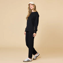 Load image into Gallery viewer, Softies Black DreamTech Crew Tunic w/ Side Zip + Pant Set