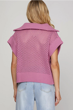 Load image into Gallery viewer, Mauve Pink Collared Half Zip