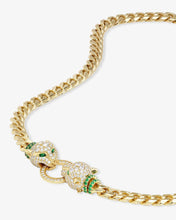 Load image into Gallery viewer, Melinda Maria Gold Jaguar Cuban Chain Necklace 6.8mm
