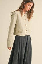 Load image into Gallery viewer, Sand Leather Cropped Jacket
