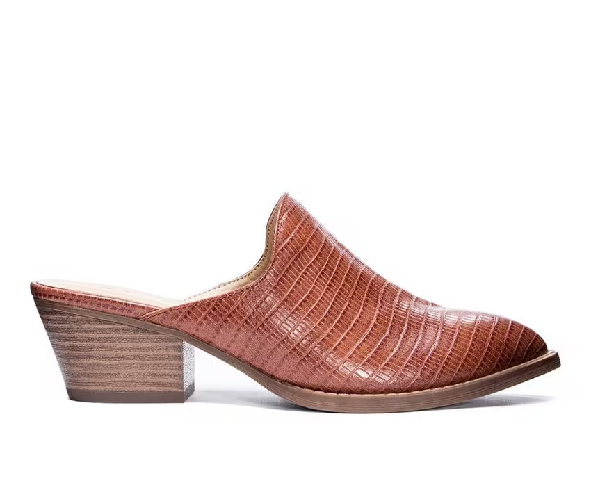 CL Tan Lizard Mule