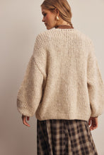 Load image into Gallery viewer, Oatmeal Cozy Balloon Slv Cardigan