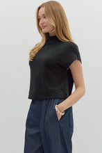 Load image into Gallery viewer, Knit Mock Neck SS Top
