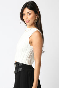 White Slvls Sweater Top