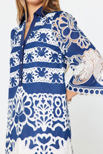 Load image into Gallery viewer, Deep Cobalt Embroidered SS Dress