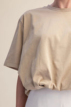 Load image into Gallery viewer, Taupe Bubble Hem Tee