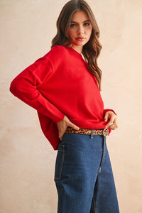 Red LS Sweater