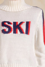 Load image into Gallery viewer, White/Red Ski Turtleneck Sweater