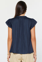 Load image into Gallery viewer, Navy Flutter Slv Tie Frnt Top