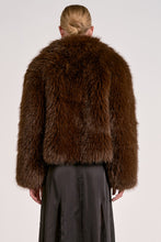 Load image into Gallery viewer, Chocolate Cropped Fur Jacket