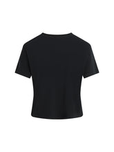 Load image into Gallery viewer, Favorite Daughter Cropped Tee Black/White