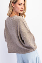 Load image into Gallery viewer, Mocha Crew Neck Oversized Sweater