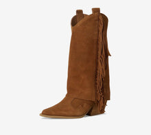 Load image into Gallery viewer, MIA Tan Suede Fringe Boot