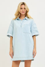 Load image into Gallery viewer, Light Denim SS Shirt Dress