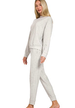 Load image into Gallery viewer, Scuba Mock Neck Pullover w/ Jogger Set Heather Grey