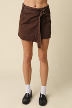 Load image into Gallery viewer, Brown Denim Belted Skirt