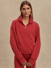 Load image into Gallery viewer, Varley Sian Cropped Half Zip Midlayer Lava Falls
