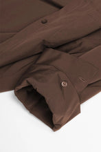 Load image into Gallery viewer, Rolled Sleeve Button Up Blouse Chocolate
