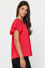 Load image into Gallery viewer, Flutter Slv Blouse Red