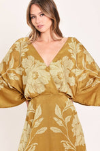 Load image into Gallery viewer, Camel Kimono Slv Printed Maxi Dress