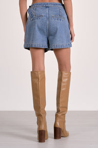Denim Slanted Frnt Skort