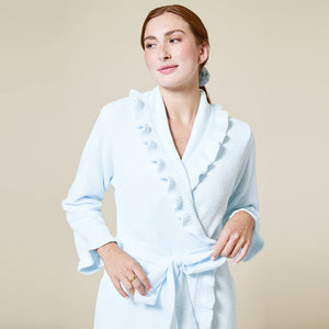 Softies 36” Ruffle Chenille Robe Light Blue