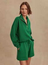 Load image into Gallery viewer, Varley Verdant Green Hawley Half Zip Sweat