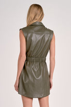 Load image into Gallery viewer, Pine Leather Slvls Elastic Waist Dress