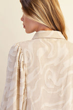 Load image into Gallery viewer, Taupe Textured LS Button Down Top