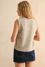 Load image into Gallery viewer, Leopard Tie Frnt Knitted Vest