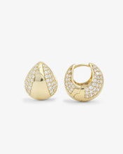 Load image into Gallery viewer, Melinda Maria Norah Mixed Pave Earrings-Gold/White