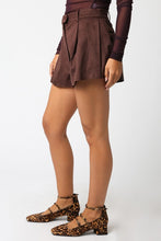 Load image into Gallery viewer, Suede Dress Shorts Brown