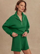 Load image into Gallery viewer, Varley Verdant Green Hawley Half Zip Sweat