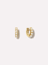 Load image into Gallery viewer, Ana Luisa Pearl Huggie Hoops- Ashley