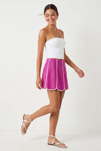 Load image into Gallery viewer, Fuchsia Shell Panel Linen Skort