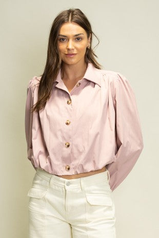 Gathered Hem Lightweight Jacket