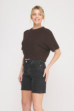 Load image into Gallery viewer, Brown Super Soft Relaxed SS Sweater