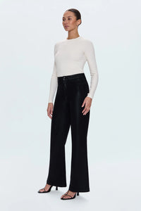 Pistola Coated Noir Lana HR Ultra Wide Leg Jean