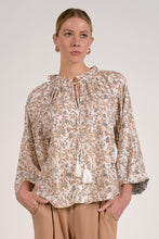 Load image into Gallery viewer, Blue Whimsy Print LS Flowy Blouse