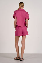 Load image into Gallery viewer, Fuchsia Button Down SS Top + Shorts Set