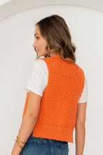 Load image into Gallery viewer, Orange Knit V-Neck Vest