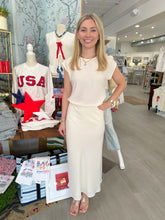 Load image into Gallery viewer, Ivory Satin Bias Cut Top