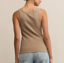 Load image into Gallery viewer, Z Supply Desert Tan Classic Ribbed Scoop Tank Top