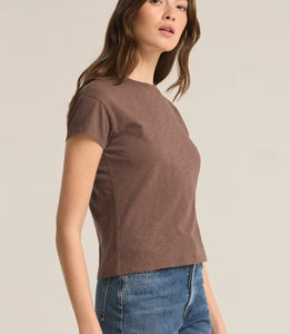 Z Supply Deep Taupe Modern Slub Tee