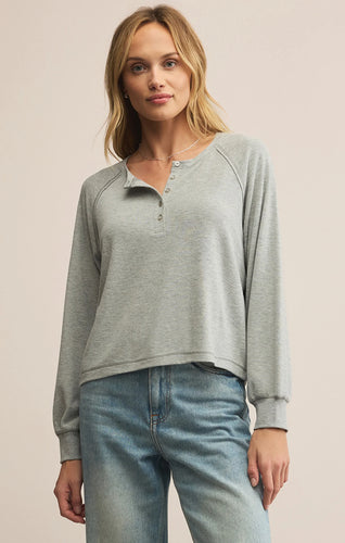 Z Supply Heather Grey About Town Top