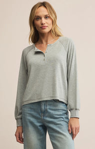 Z Supply Heather Grey About Town Top